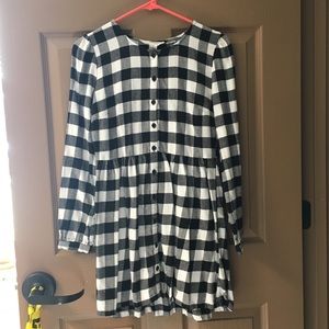 Forever 21 Gingham Long Sleeve Dress